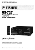 Fisher RS-727 - Owners Manual 